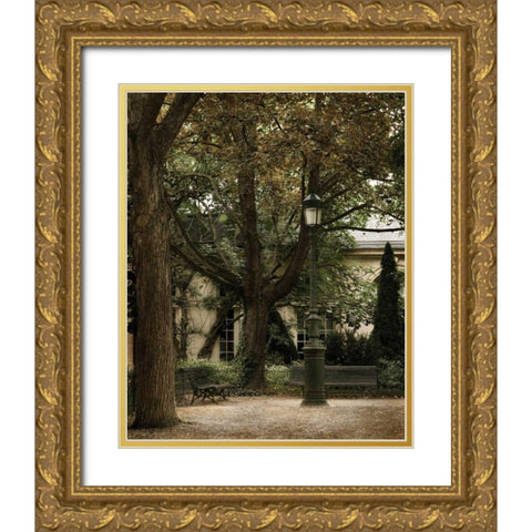 Quiet Corner Gold Ornate Wood Framed Art Print with Double Matting by White, Milla