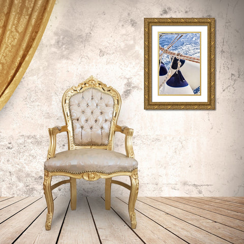 Wave Breaker Gold Ornate Wood Framed Art Print with Double Matting by Boateng, Michael K