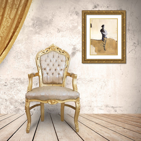 Pose I Gold Ornate Wood Framed Art Print with Double Matting by Pulliam, Mark