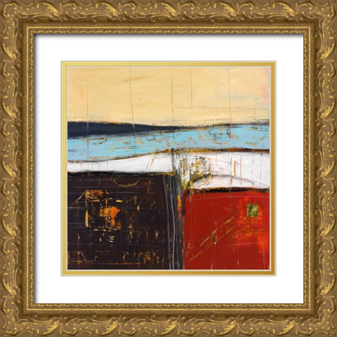 Draft II Gold Ornate Wood Framed Art Print with Double Matting by Pulliam, Mark