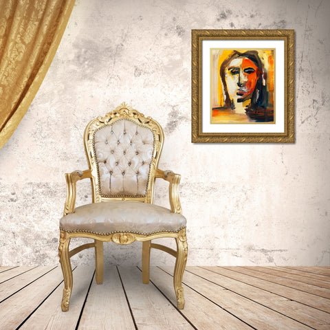 Face II Gold Ornate Wood Framed Art Print with Double Matting by Pulliam, Mark