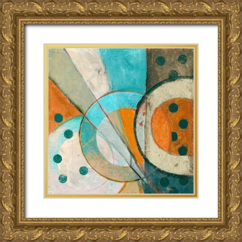 Descending Gold Ornate Wood Framed Art Print with Double Matting by van der Hart, Marjolyn