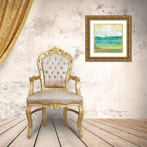 Ocean Light I Gold Ornate Wood Framed Art Print with Double Matting by Woods, Maya