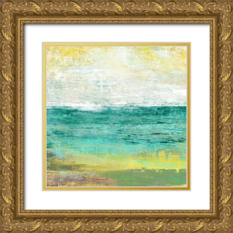 Ocean Light I Gold Ornate Wood Framed Art Print with Double Matting by Woods, Maya