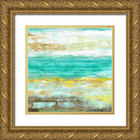 Ocean Light IV Gold Ornate Wood Framed Art Print with Double Matting by Woods, Maya