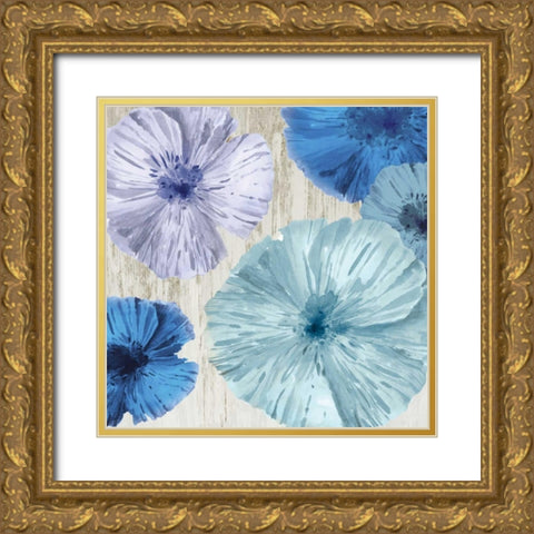 Poppies II Gold Ornate Wood Framed Art Print with Double Matting by Woods, Maya