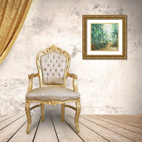 Backwoods II Gold Ornate Wood Framed Art Print with Double Matting by Woods, Maya