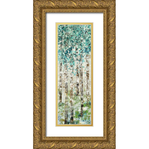 Foliage I Gold Ornate Wood Framed Art Print with Double Matting by Woods, Maya