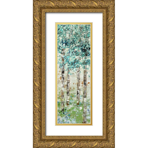 Foliage II Gold Ornate Wood Framed Art Print with Double Matting by Woods, Maya