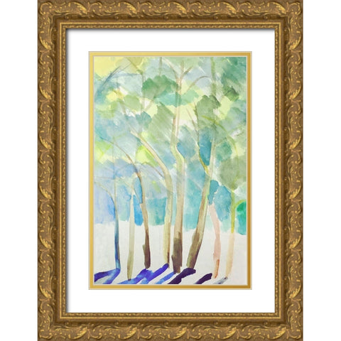 Majestic Woodland II Gold Ornate Wood Framed Art Print with Double Matting by Woods, Maya