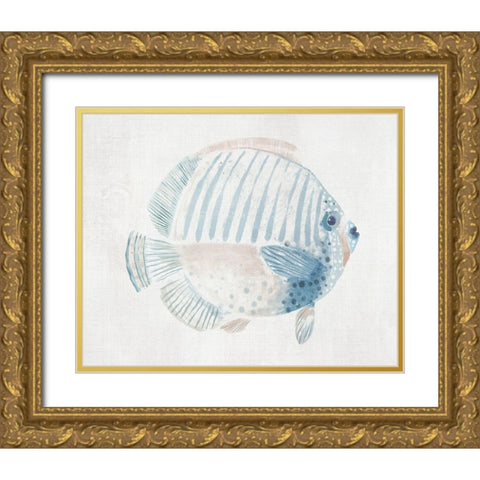 Sergeant Major Fish  Gold Ornate Wood Framed Art Print with Double Matting by Woods, Maya
