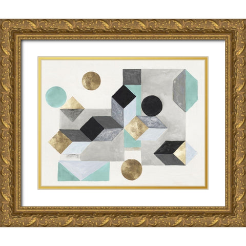 Our Own Paths II  Gold Ornate Wood Framed Art Print with Double Matting by Woods, Maya