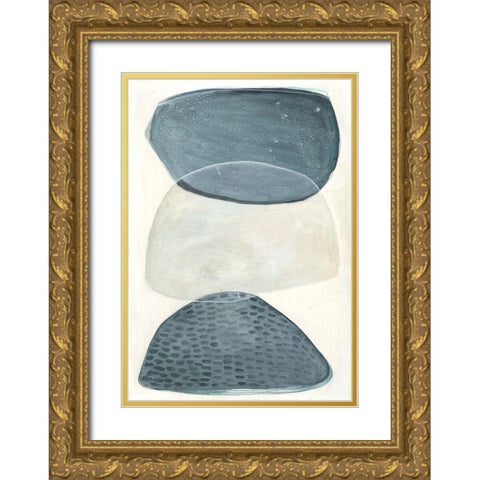 Dreams of Blue  Gold Ornate Wood Framed Art Print with Double Matting by Woods, Maya