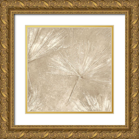Golden Fall Leaves III Gold Ornate Wood Framed Art Print with Double Matting by Woods, Maya