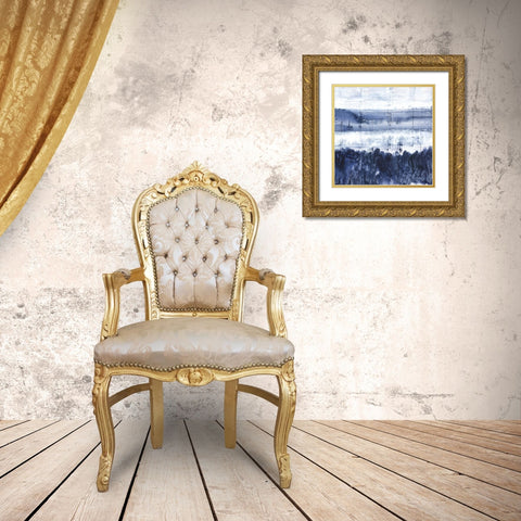 Indigo Landscape  Gold Ornate Wood Framed Art Print with Double Matting by Woods, Maya
