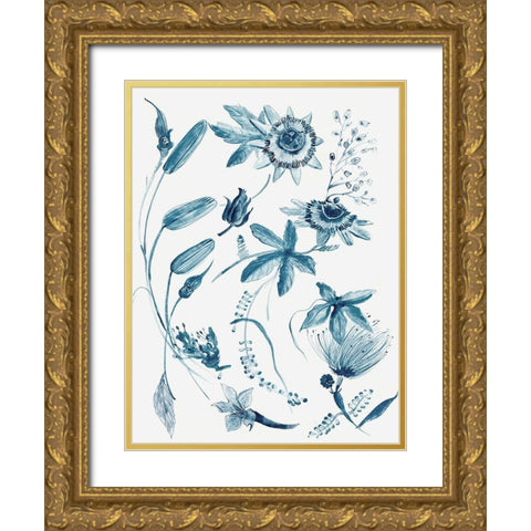 Jacobeen I  Gold Ornate Wood Framed Art Print with Double Matting by Woods, Maya