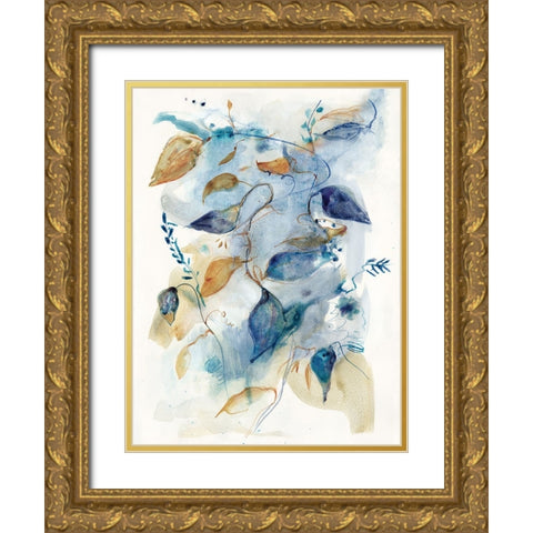 Woodland Flora II  Gold Ornate Wood Framed Art Print with Double Matting by Woods, Maya