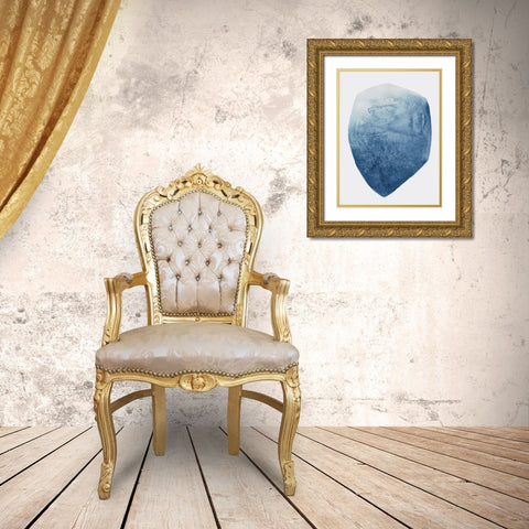Luminous Blue I  Gold Ornate Wood Framed Art Print with Double Matting by Woods, Maya