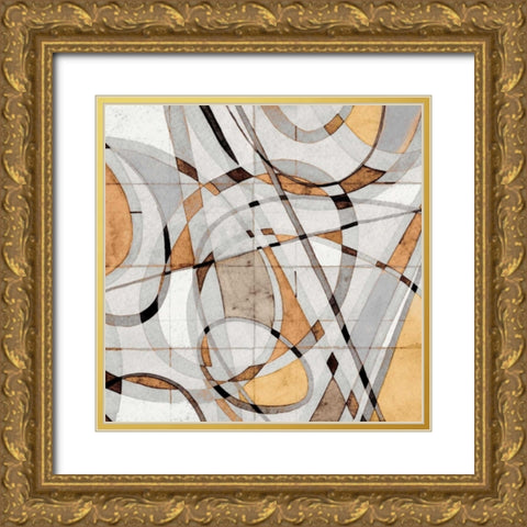 Kaleidoscope I Gold Ornate Wood Framed Art Print with Double Matting by Galapon, Nikki
