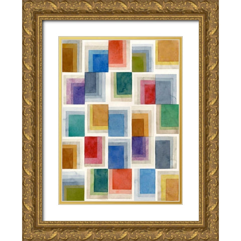 Downtown I Gold Ornate Wood Framed Art Print with Double Matting by Galapon, Nikki