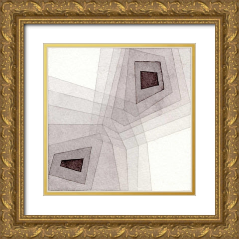 Meld III Gold Ornate Wood Framed Art Print with Double Matting by Nikki Galapon