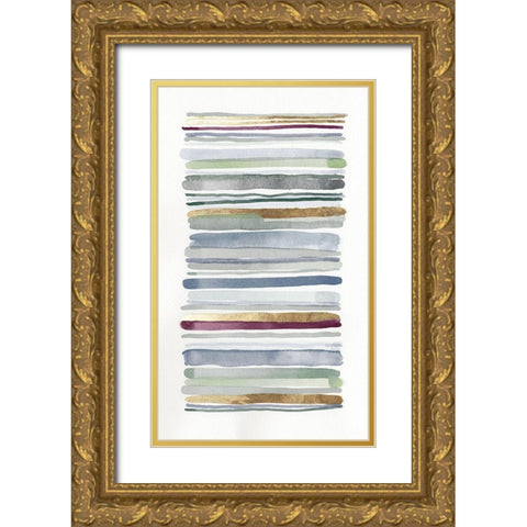 Night Draws II Gold Ornate Wood Framed Art Print with Double Matting by Galapon, Niki