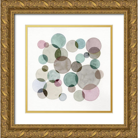 Small Moons Gold Ornate Wood Framed Art Print with Double Matting by Galapon, Nikki
