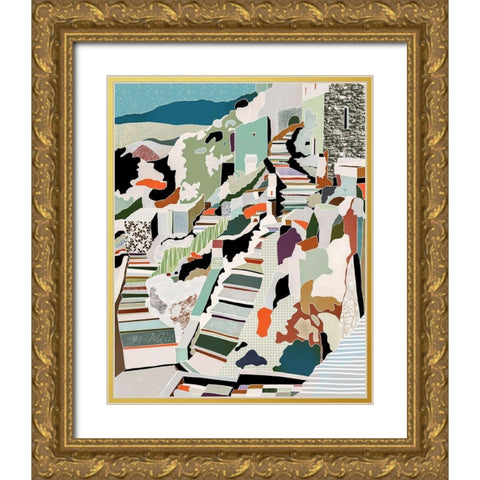 Matera Gold Ornate Wood Framed Art Print with Double Matting by Galapon, Nikki