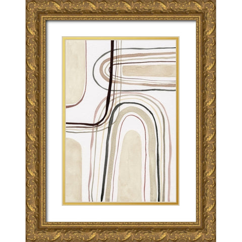 Arounds I  Gold Ornate Wood Framed Art Print with Double Matting by Galapon, Nikki