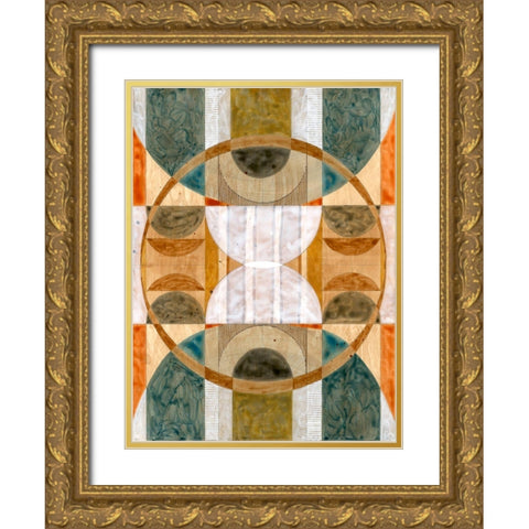 Geometric Dreams I  Gold Ornate Wood Framed Art Print with Double Matting by Galapon, Nikki