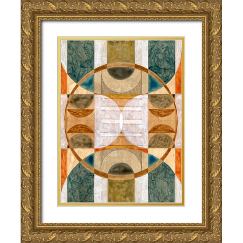 Geometric Dreams II  Gold Ornate Wood Framed Art Print with Double Matting by Galapon, Nikki