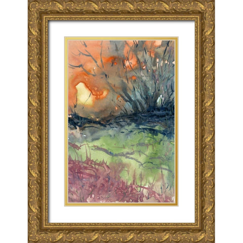 Morning Rays Gold Ornate Wood Framed Art Print with Double Matting by Noble, Randy