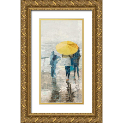Umbrellas II Gold Ornate Wood Framed Art Print with Double Matting by Ciulini, Andrea