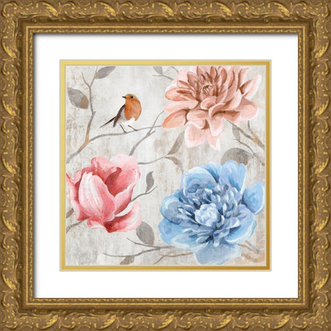Blossoming Buds I Gold Ornate Wood Framed Art Print with Double Matting by Ciullini, Andrea