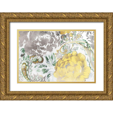 Chrysanthemum Garden II  Gold Ornate Wood Framed Art Print with Double Matting by Egan, N.H.