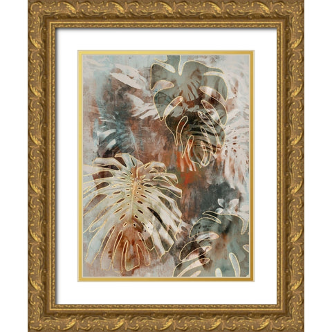 Monstera Jungle II Gold Ornate Wood Framed Art Print with Double Matting by Haase, Andrea