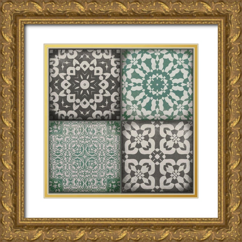 Kitchen Tiles II  Gold Ornate Wood Framed Art Print with Double Matting by Haase, Andrea