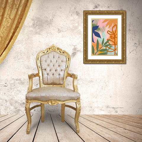Summer Jungle I  Gold Ornate Wood Framed Art Print with Double Matting by Haase, Andrea