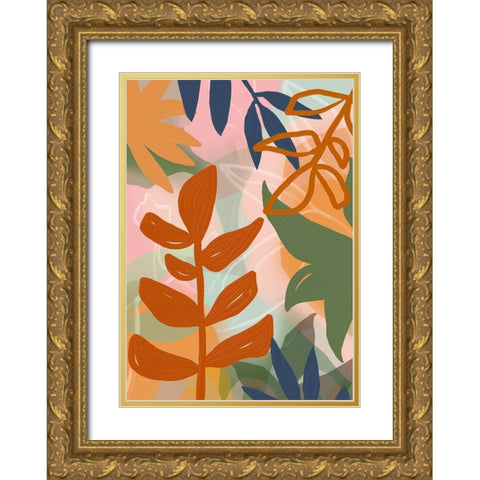 Summer Jungle II  Gold Ornate Wood Framed Art Print with Double Matting by Haase, Andrea