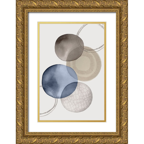 Modern Zen I Gold Ornate Wood Framed Art Print with Double Matting by Haase, Andrea