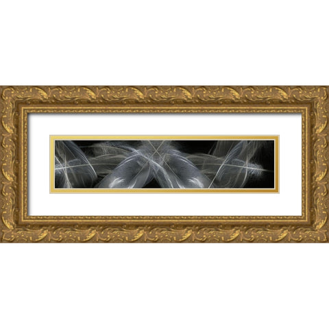 Feathers Gold Ornate Wood Framed Art Print with Double Matting by Stelfox, Norm