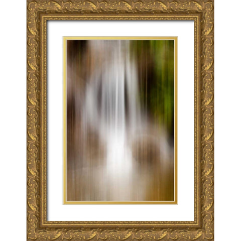 Organic Colour Field III Gold Ornate Wood Framed Art Print with Double Matting by Stelfox, Norm