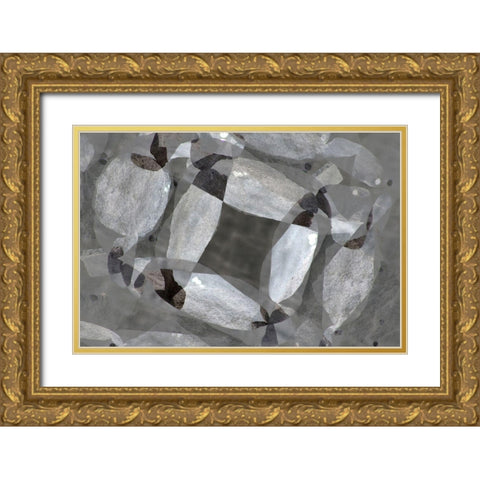 Paper Rocks II Gold Ornate Wood Framed Art Print with Double Matting by Stelfox, Norm