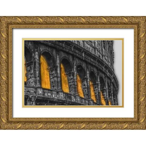 Colosseum II Gold Ornate Wood Framed Art Print with Double Matting by Stelfox, Norm