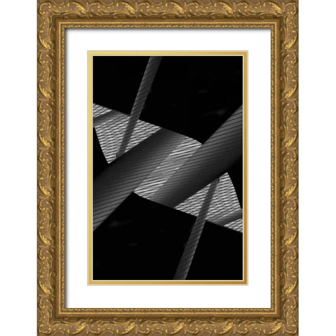 Back to Black I Gold Ornate Wood Framed Art Print with Double Matting by Selfox, Norm
