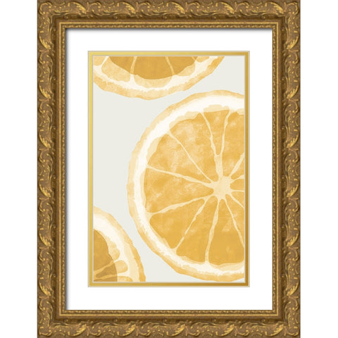 Juicy Lemon Gold Ornate Wood Framed Art Print with Double Matting by Stelfox, Norm