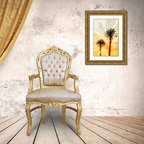 Palm Dreams  Gold Ornate Wood Framed Art Print with Double Matting by Stelfox, Norm