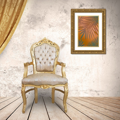 Palm Heat I  Gold Ornate Wood Framed Art Print with Double Matting by Stelfox, Norm