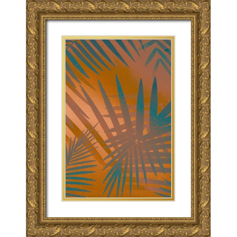 Palm Heat II  Gold Ornate Wood Framed Art Print with Double Matting by Stelfox, Norm