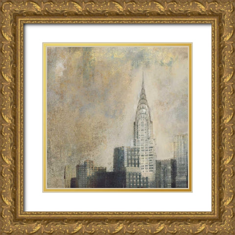 Light New York Abstract II Gold Ornate Wood Framed Art Print with Double Matting by Novak, Rick